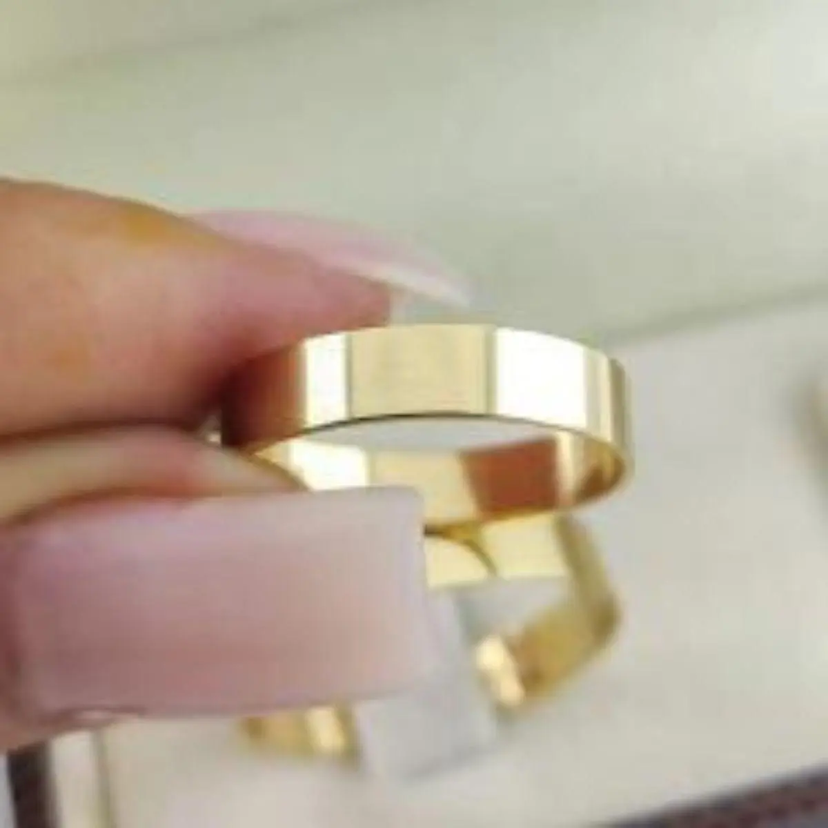 Aliança De Casamento Reta 4mm + Anel Solitário Aço Inox — foto 6