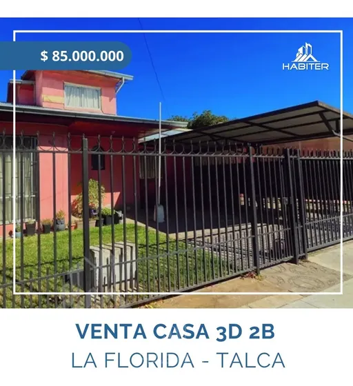 Casa En Venta De 3d 2b En Sector La Florida, Talca (38752)