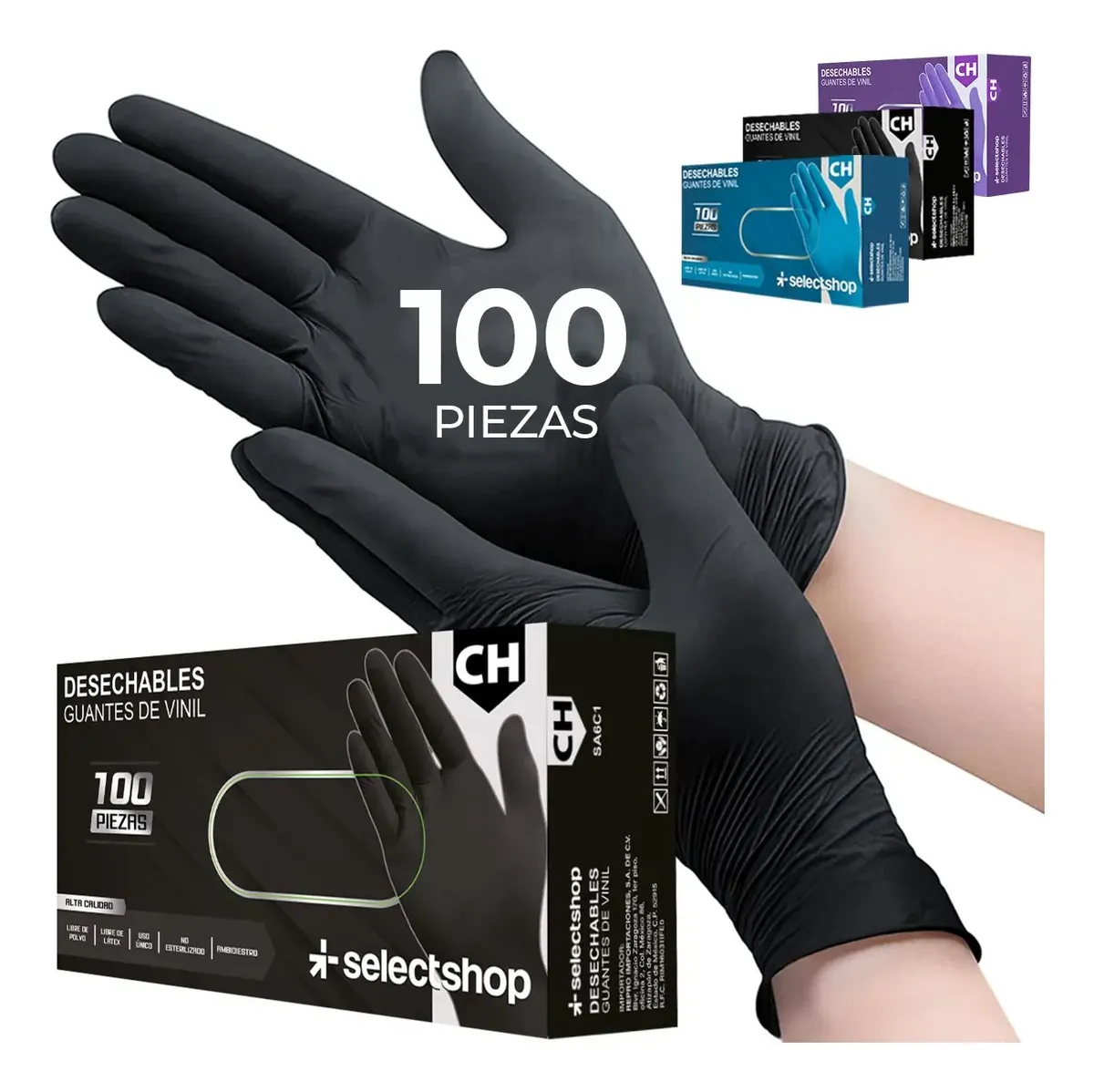 Guantes de vinil 100 piezas
