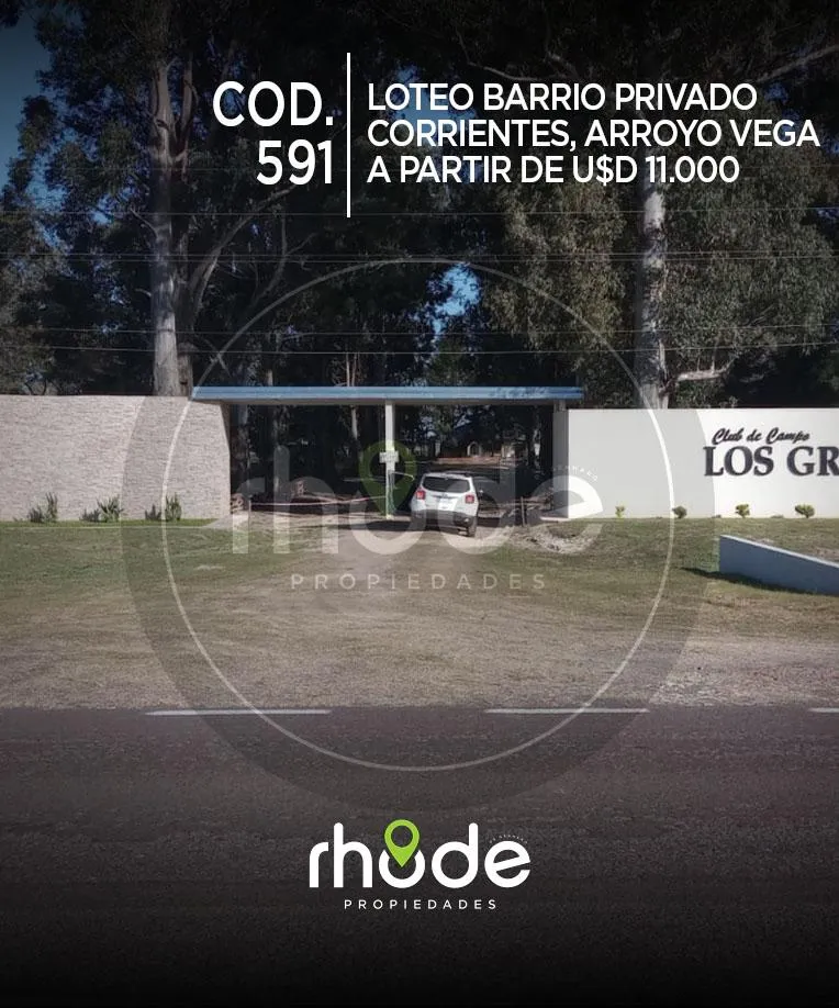 Importante Loteo En Barrio Privado - Corrientes - Arroyo Vega - 1ra Sección