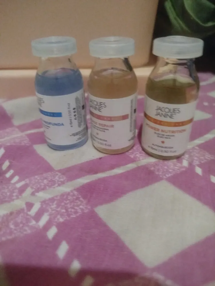 Kit Jacques Janine Ampolas Cronograma Capilar Hidratação Nutrição Reconstrução Power 15ml Óleo Arga Oliva E Macadâmia
