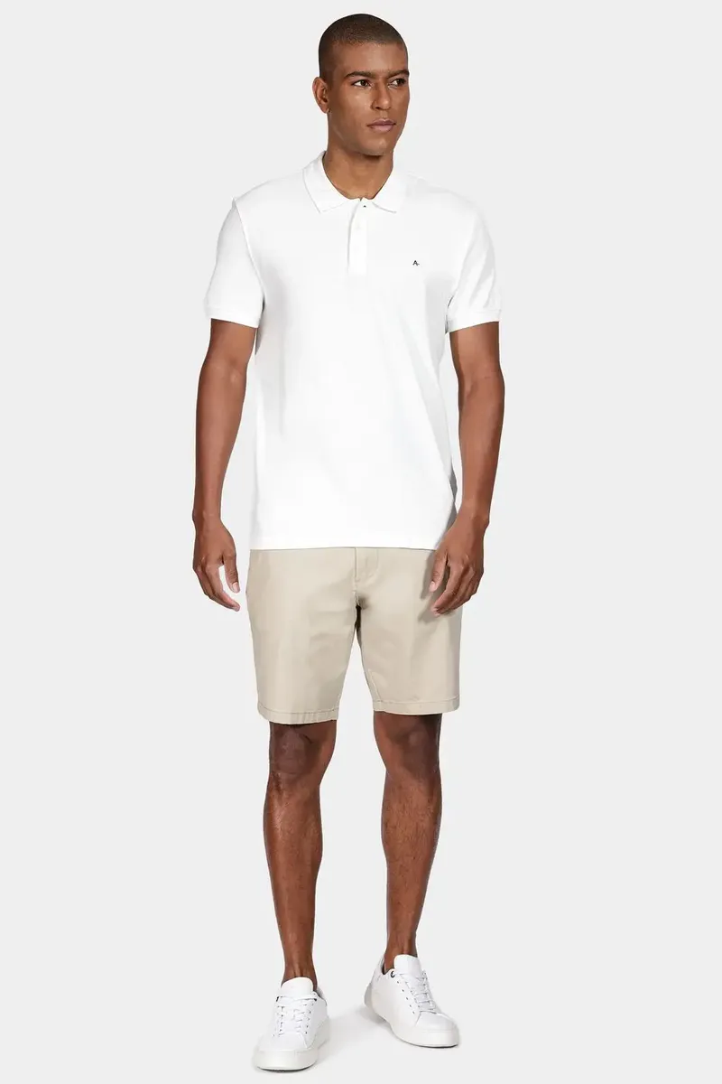 Polo Aramis Cotton Piquet Basic Branco