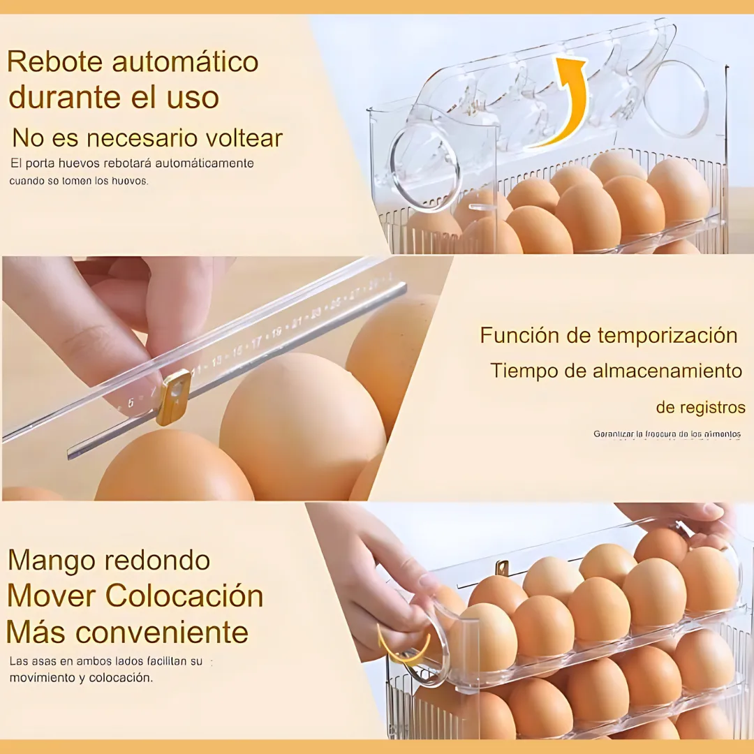 Organizador De Huevos Huevera Capacidad 30 Unid
