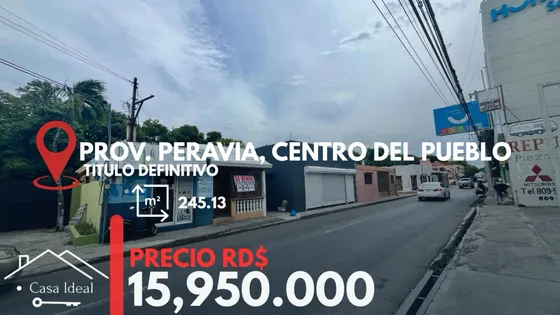 Se Vende Propiedad Centro Del Pueblo Bani C. Maximo Gómez