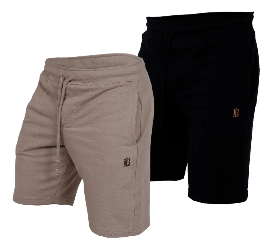 Kit 2 Bermudas De Moletom Academia Masculino Treino 2 Cores
