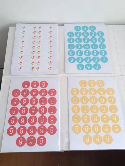 200 Unidades De Rótulo Personalizados 5x5 Cm 