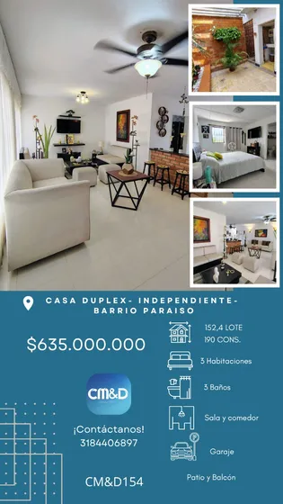 Espectacular Casa Duplex Independiente- Barrio Paraiso
