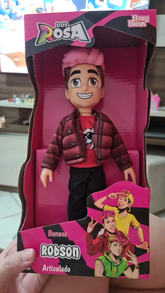 Boneco Robson Amigo Emilly Vick Katlen Dos Rosas Articulado