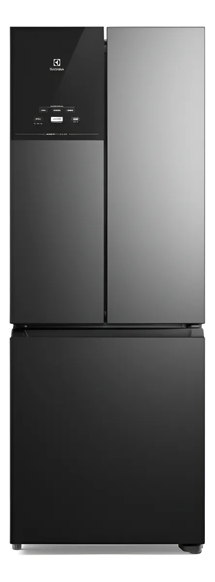 Geladeira Frost Free Inverter 480L Efficient AutoSense 3 Portas Black Inox Look IM7B Electrolux