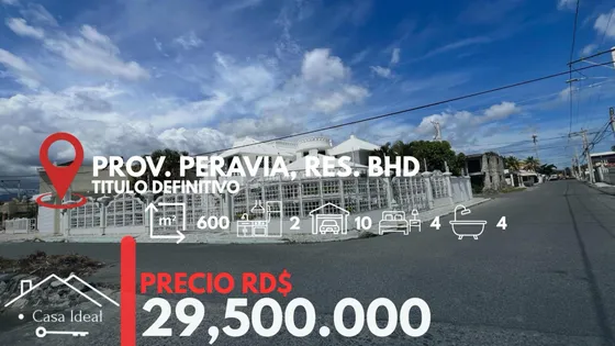 Se Vende Hermosa Mansión En Bani Residencial Bhd