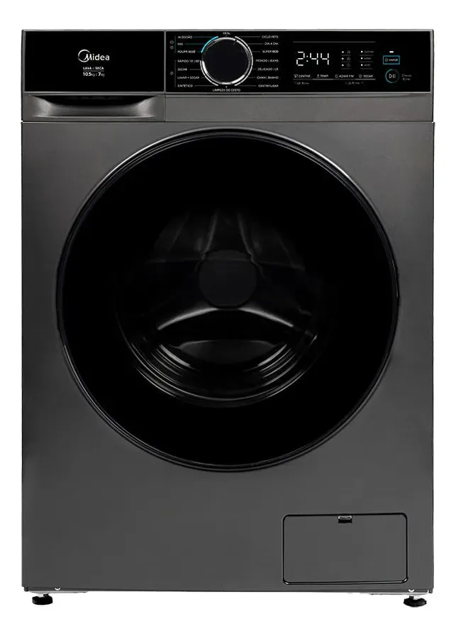 Lava E Seca 10,5kg Titanium Inverter Midea 110v Cinza-escuro