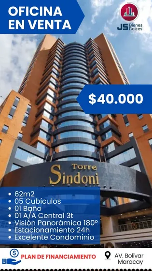 Oficina En Venta Con Plan De Financiamiento - Torre Sindoni. 002jsc