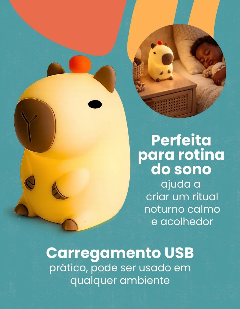 Luminária Capivara Abajur De Mesa Decorativa