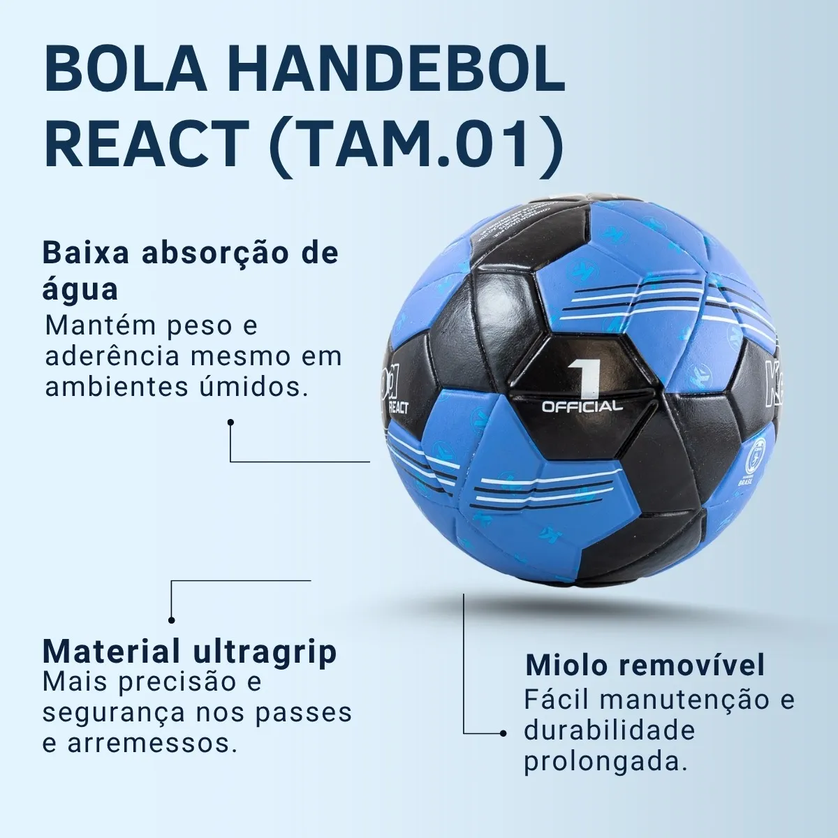 Bola Handball T1 H1 Kempa Tamanho Oficial Cbhb Infantil Pro - Imagem 3