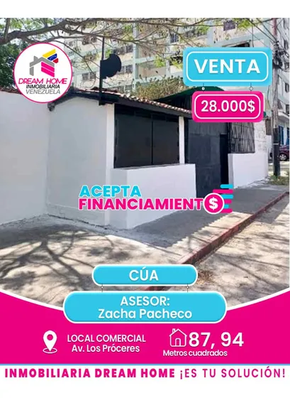 Local Comercial De Tres Anexos En Venta  Av. Los Próceres - Cúa 