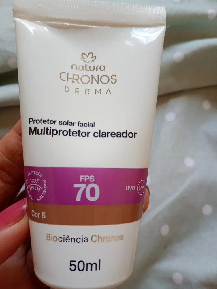 Protetor Multiclareador Fps 70 Natura Chronos Derma 50ml