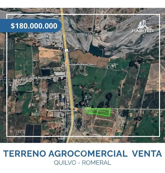 Vende Terreno Agro Comercial Quilvo Romeral (39391)