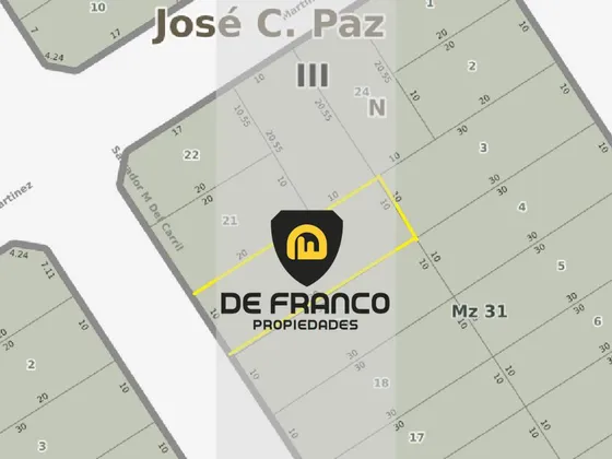 Terreno En  Venta Jose C Paz C/ Servicios 
