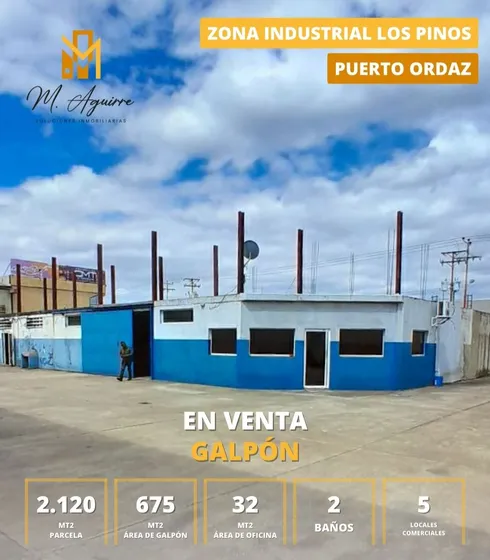 Galpon En Venta, Zona Ind. Los Pinos, Puerto Ordaz (jt)
