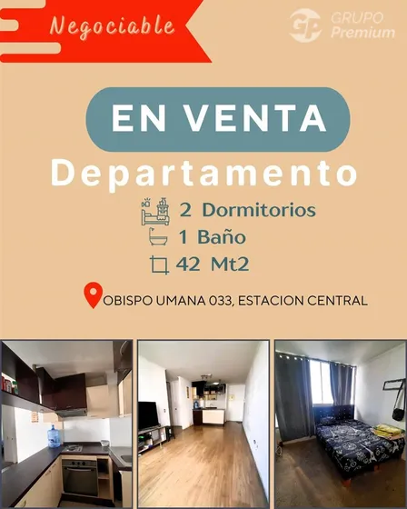 Departamento En Venta De 2 Dormitorios En Estación Central