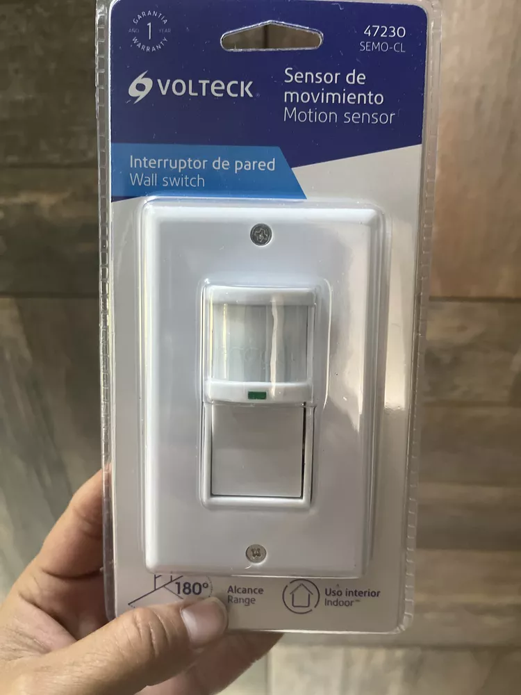 Sensor de movimiento con interruptor de pared, Volteck, Sensores De  Movimiento, 47230