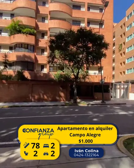 Apartamento En Alquiler Campo Alegre Ic