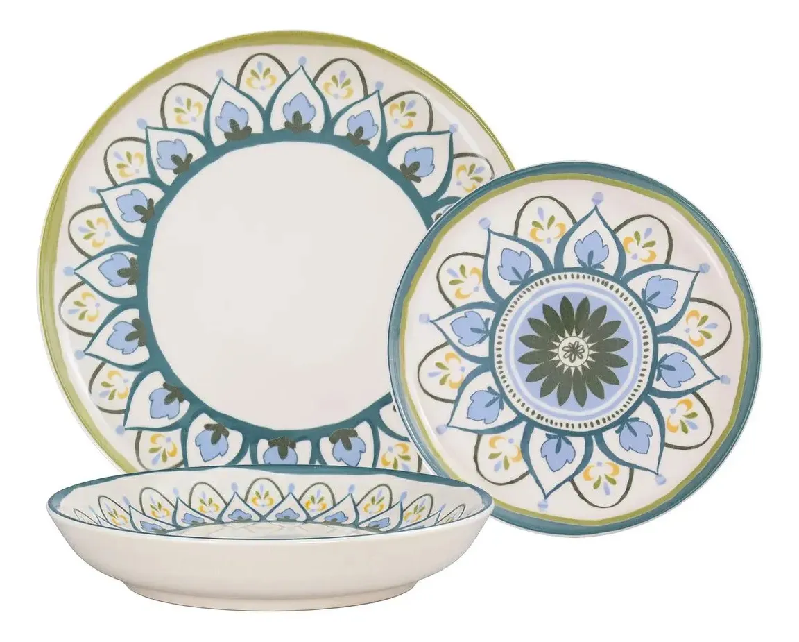 Aparelho De Jantar 18 Peças Flat Nisa Oxford