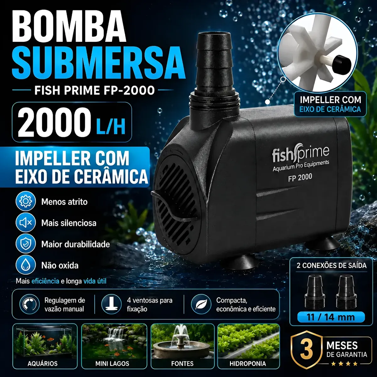 Bomba Submersa Aquário