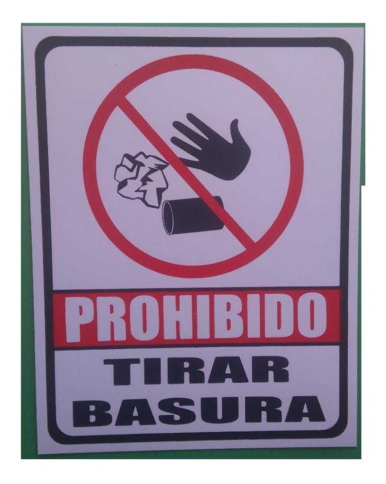 Señalamiento De No Tirar Basura 8 Letrero Señalizacion Señalamient De Prohibido Tirar Basura | Envío gratis