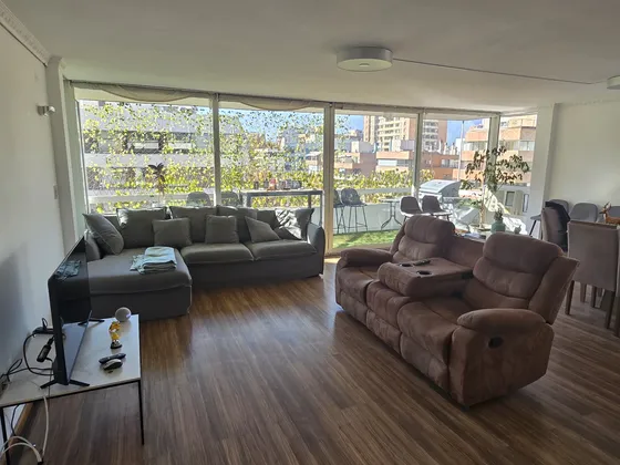 Depto Amoblado 3 Dom +servicio. El Golf Las Condes