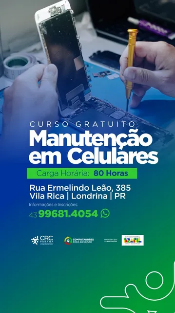 Curso Gratuito Manutenção Em Celular Carga Horaria 80 Horas