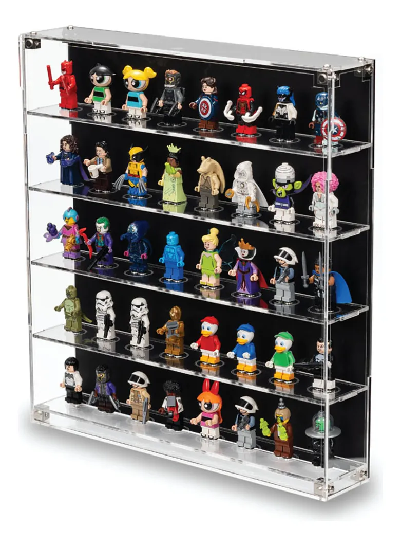 Expositor Compatível Com Lego Display Com Proteção Uv Para 40 Bonecos