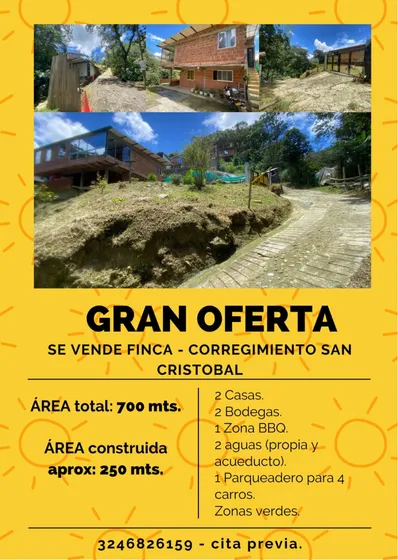 Se Vende Casa - Finca En San Cristóbal - Medellin