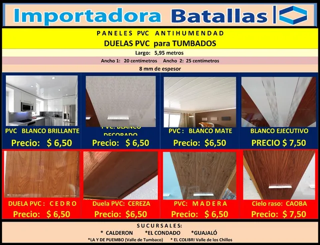 Generadores Eléctricos Pvc Cielo Raso Pared  Chova Pvc5