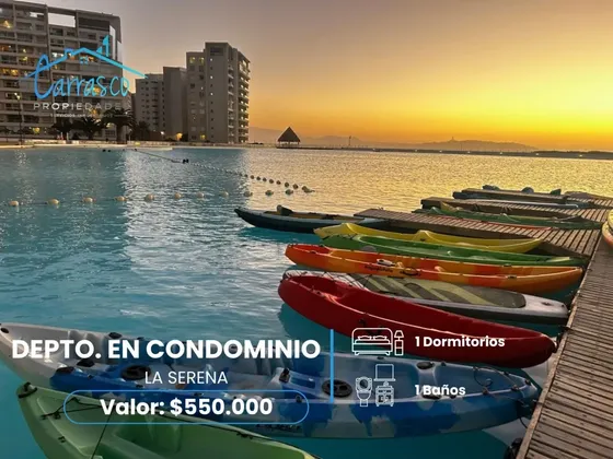 Arriendo Depto Amoblado Laguna Del Mar Gc Incluidos