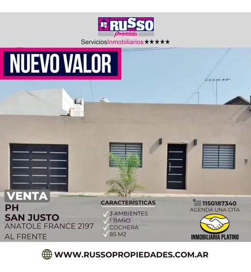 Venta Ph Frente 3 Ambientes San Justo