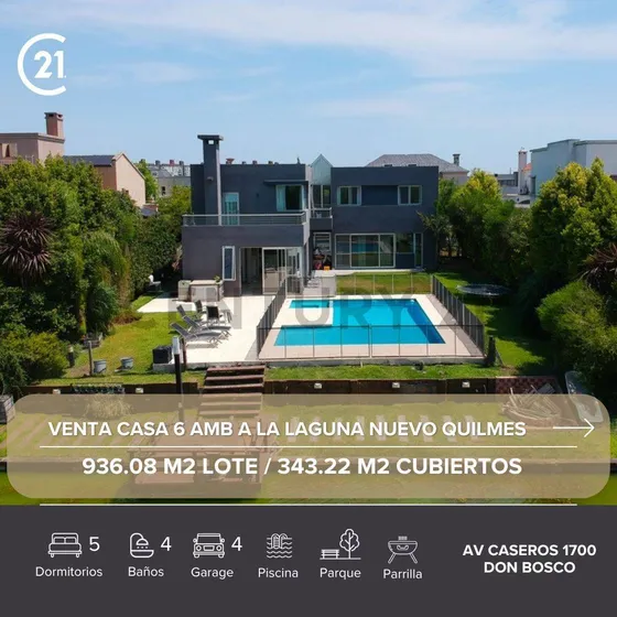 Venta Casa 6 Ambientes A La Laguna En Barrio Cerrado Nuevo Quilmes, Don Bosco