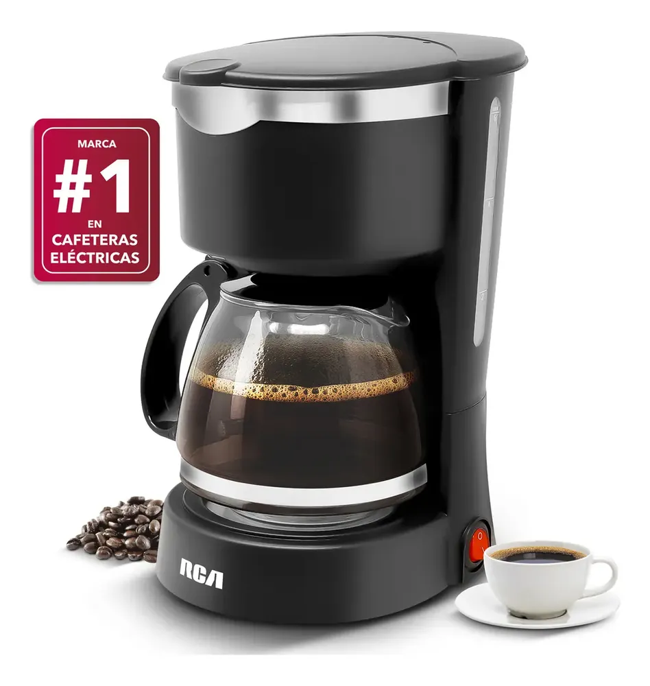 Rca Cafetera Eléctrica Con Jarra De Cristal Rc-caf1 Color Negro