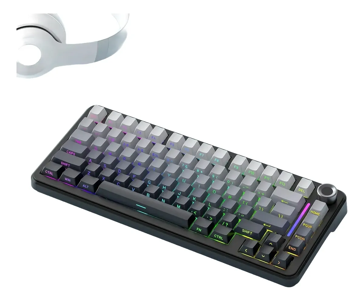 Teclado Mecânico F75 Sem Fio 75% Rgb