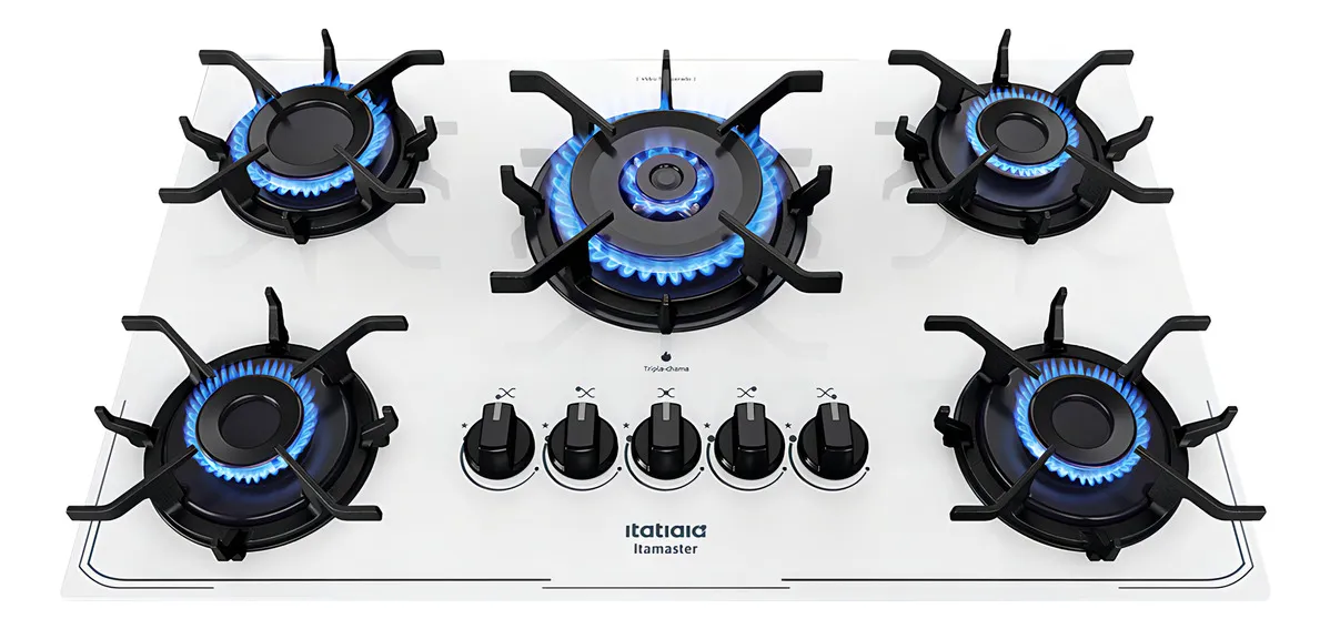 Cooktop a gás Itatiaia Branco 5 Bocas Itamaster 3700000344