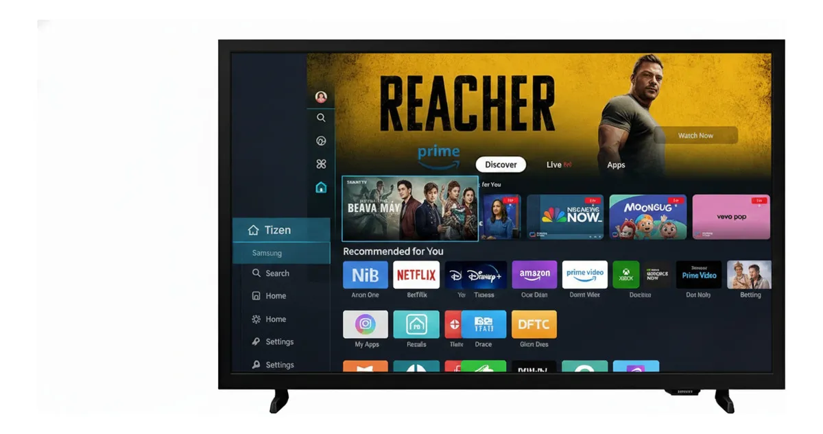 Smart Tv Samsung 32'' Hd Tizen Hdr Wi-fi Hdmi Monitor Bivolt Preta Preto - Imagem 4