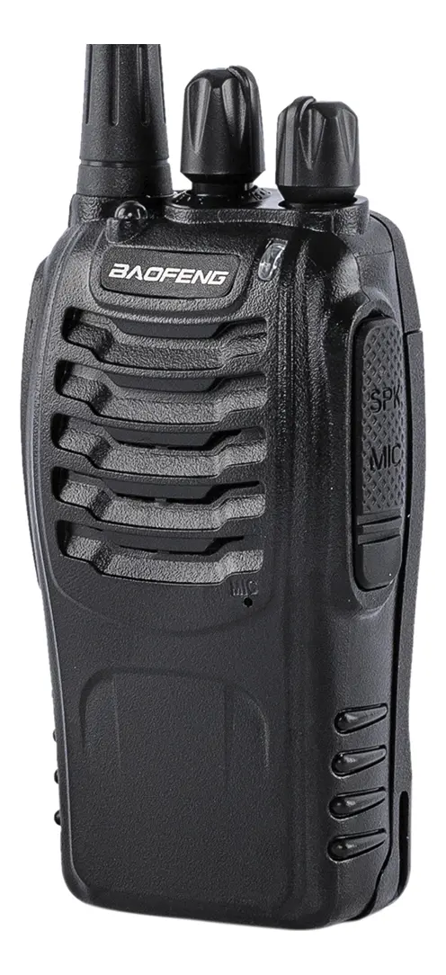Walkie Talkie Bf-888s Negro Radio Transmisor Pack Duos Recargable Por Usb Con Linterna Led Integrada 16 Canales Uhf... 400-470 Mhz