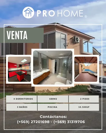 Venta Casa 4d3b Sector Norte Antofagasta Con Piscina