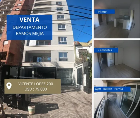 Departamento 2 Ambientes, Ramos Mejia 