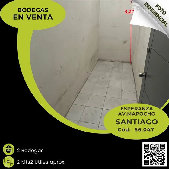 A56047 - Venta 2 Bodegas Esperanza / Av.mapocho - Santiago