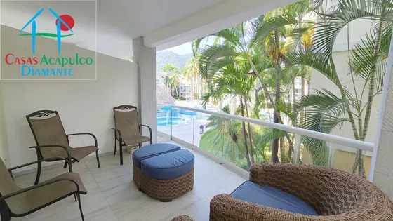 Cad Diamante Lakes Rubí 202. Terraza Con Vista A La Alberca Y Jardines