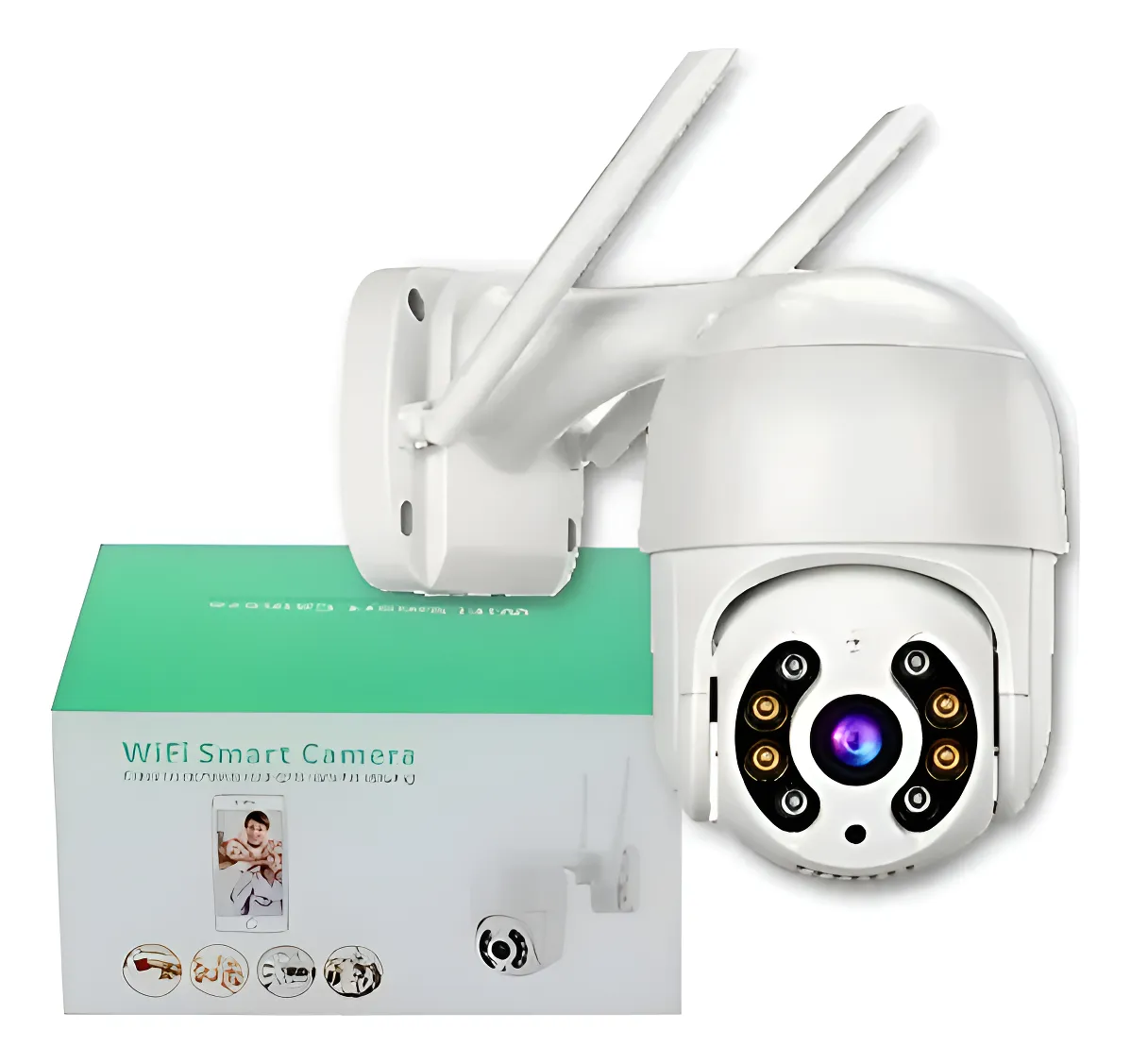 Câmera A8 Prova Dágua Full Hd Infravermelho Zoom 4x Icsee Branco