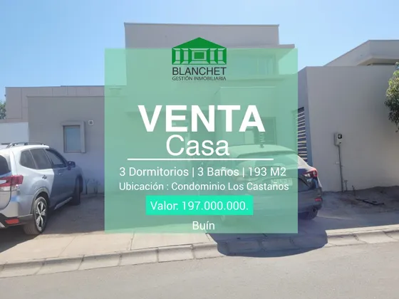 Hermosa Casa En Buin Condominio Los Castaños.