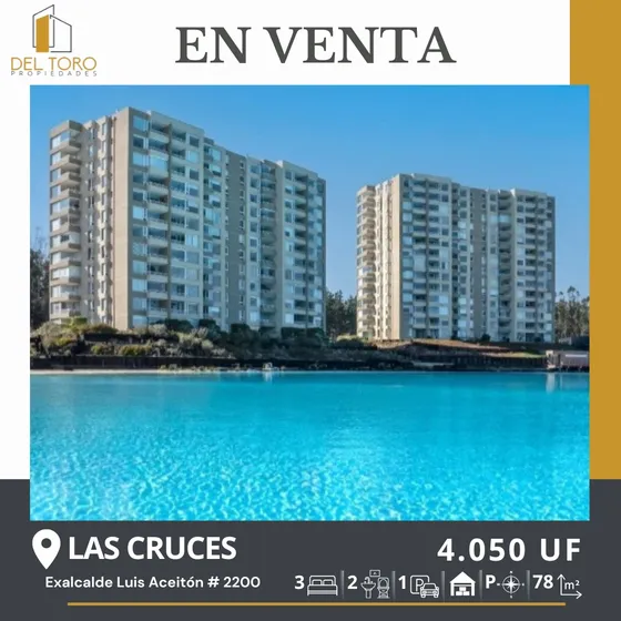 Se Vende Departamento Con Laguna Artificial - Las Cruces