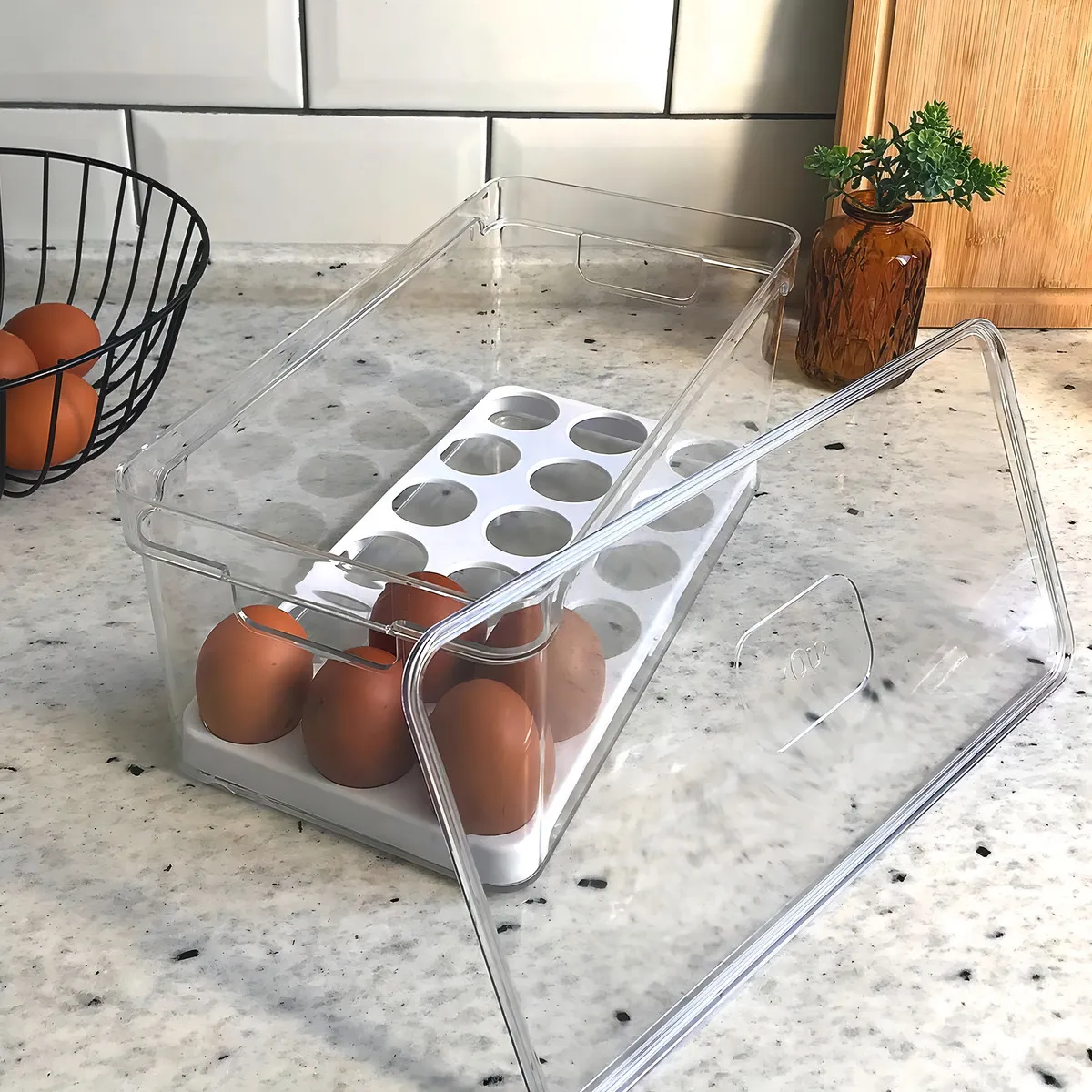 Porta ovos organizador de geladeira